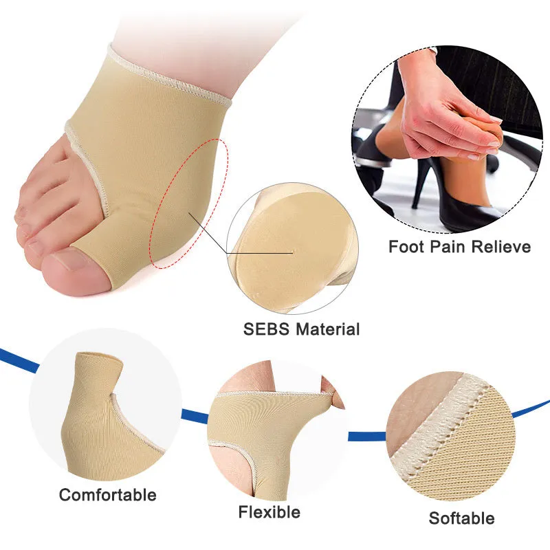 4Pcs/2Pair Gel Bunion Corrector Big Toe Protector Pain Relief Hallux Valgus Bunions Splint Pads Foot Cushion Brace Sleeve