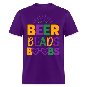 Beer Beads Boobs T-Shirt (Mardi Gras)