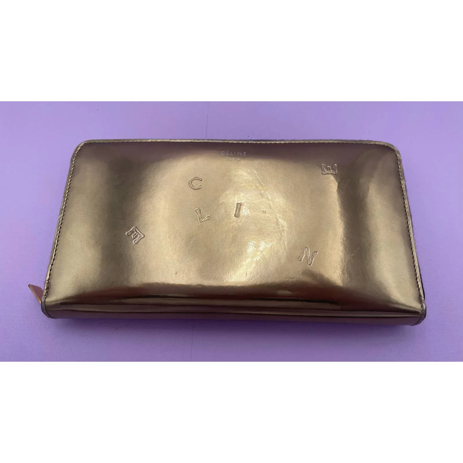 Celine Alphabet Wallet Gold