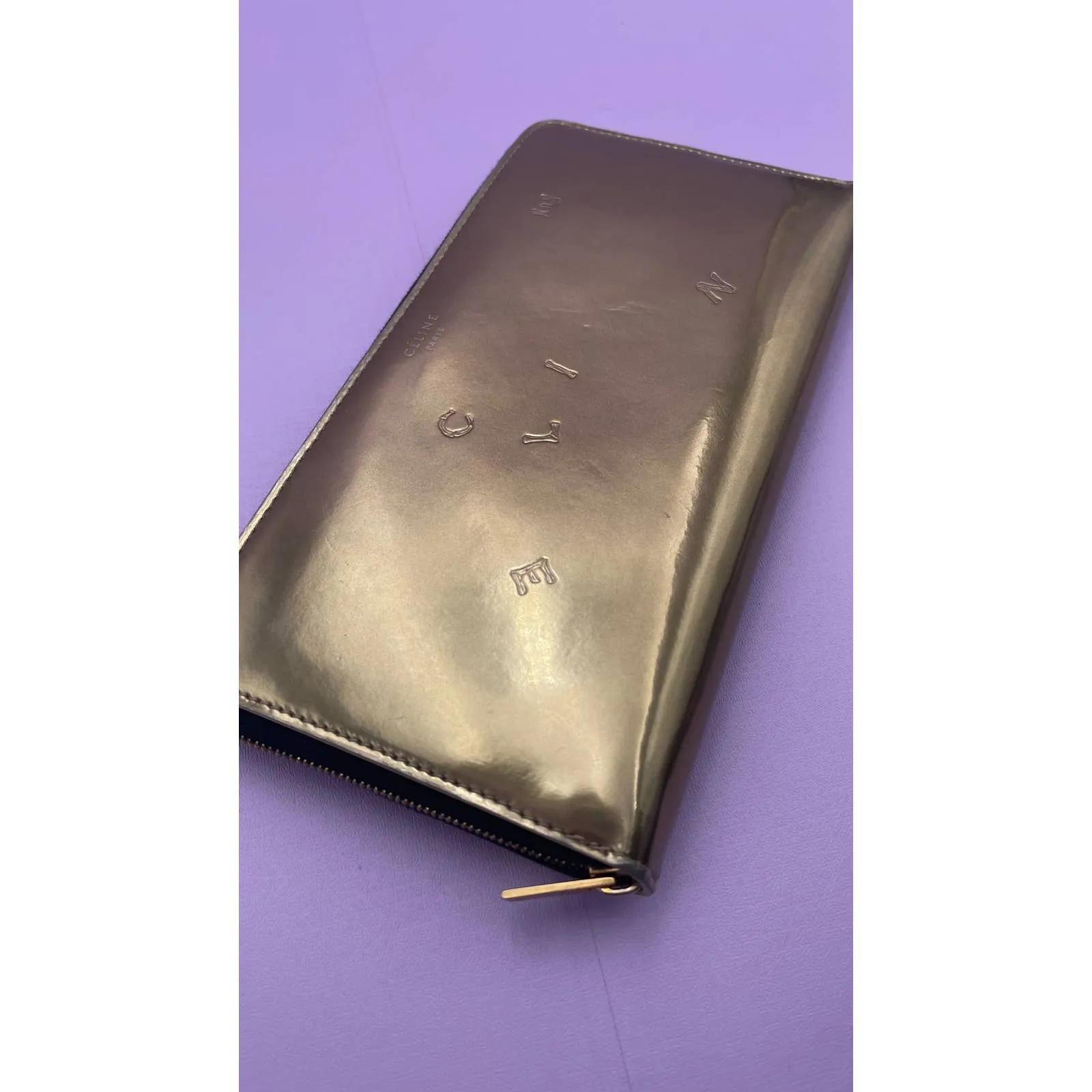 Celine Alphabet Wallet Gold