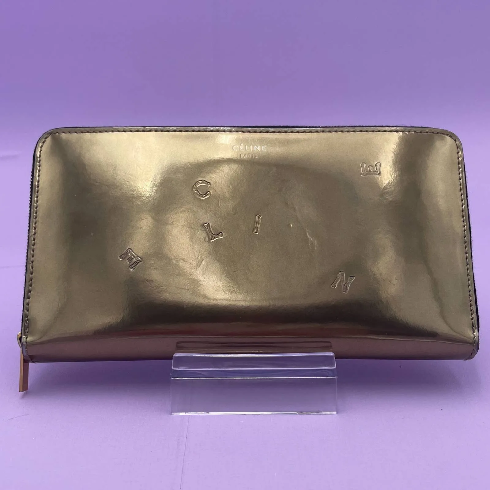 Celine Alphabet Wallet Gold