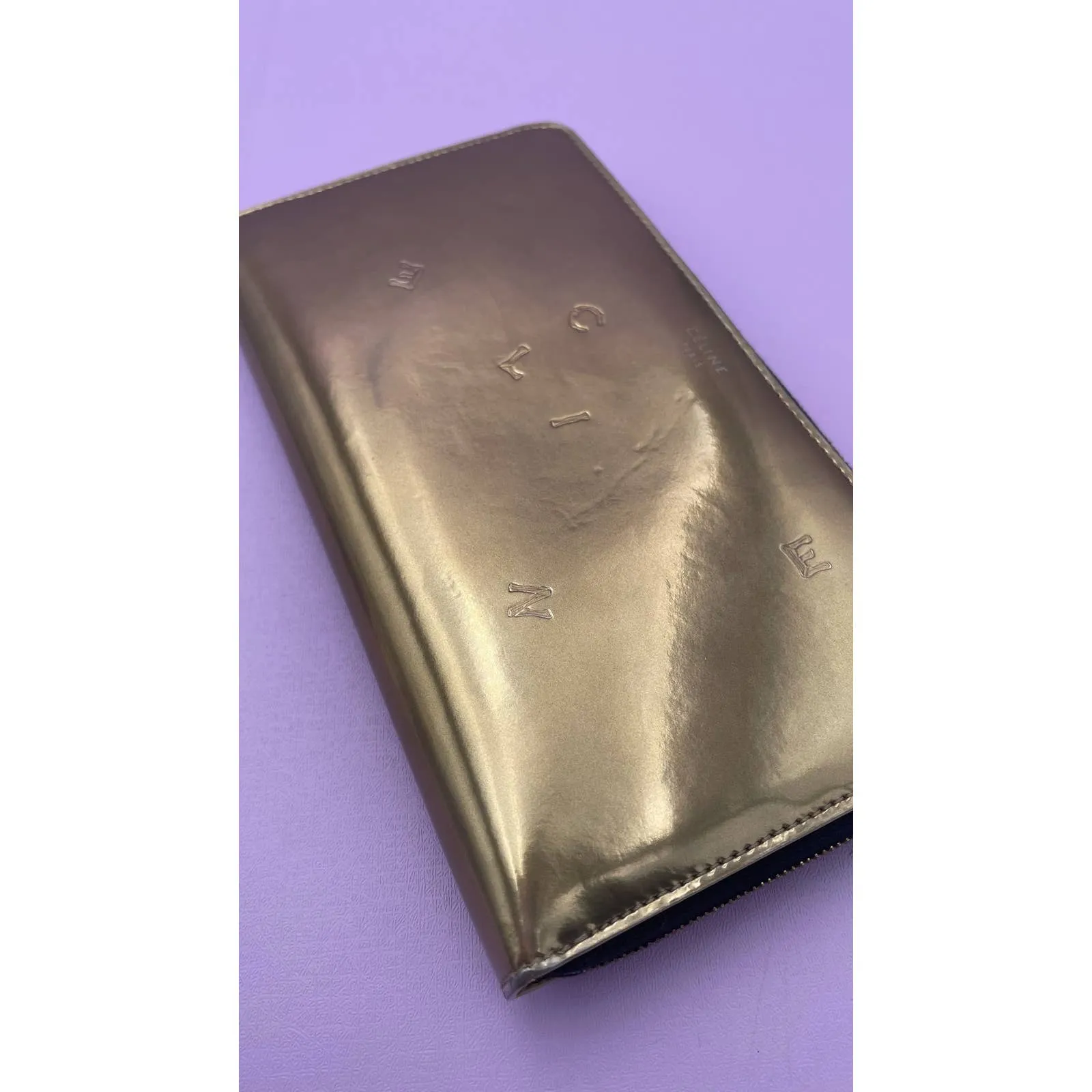 Celine Alphabet Wallet Gold