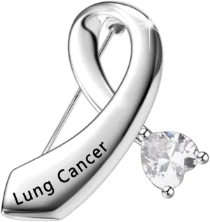 CENWA Lung Cancer Awareness Ribbon Brooch Pin Lung Cancer Awareness Gift For Her