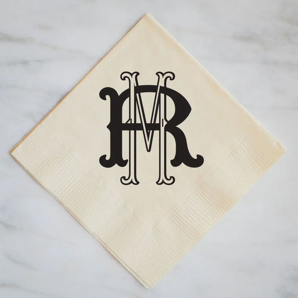 Classic Monogrammed Wedding Napkins
