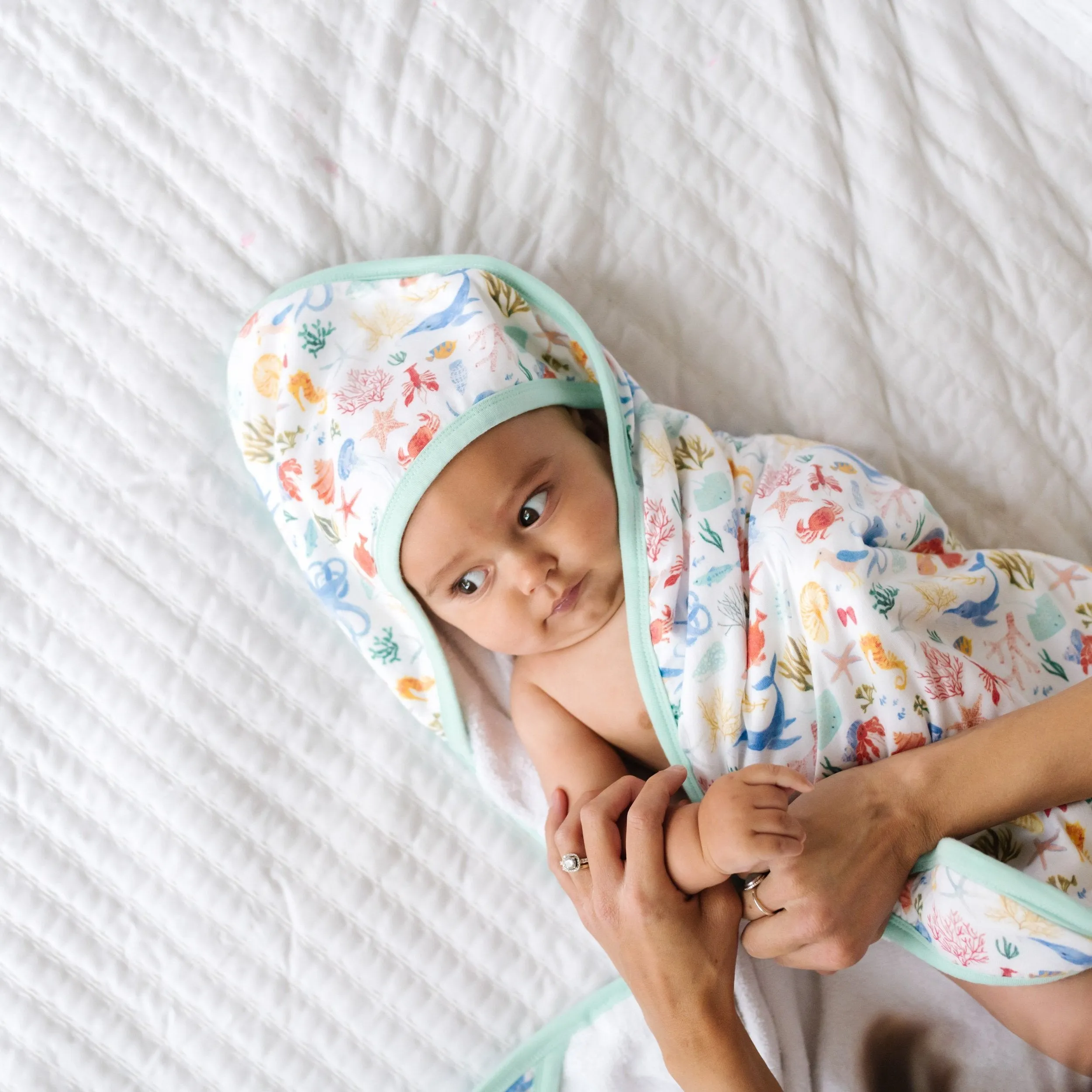 Copper Pearl Premium Knit Hooded Towel | Nautical