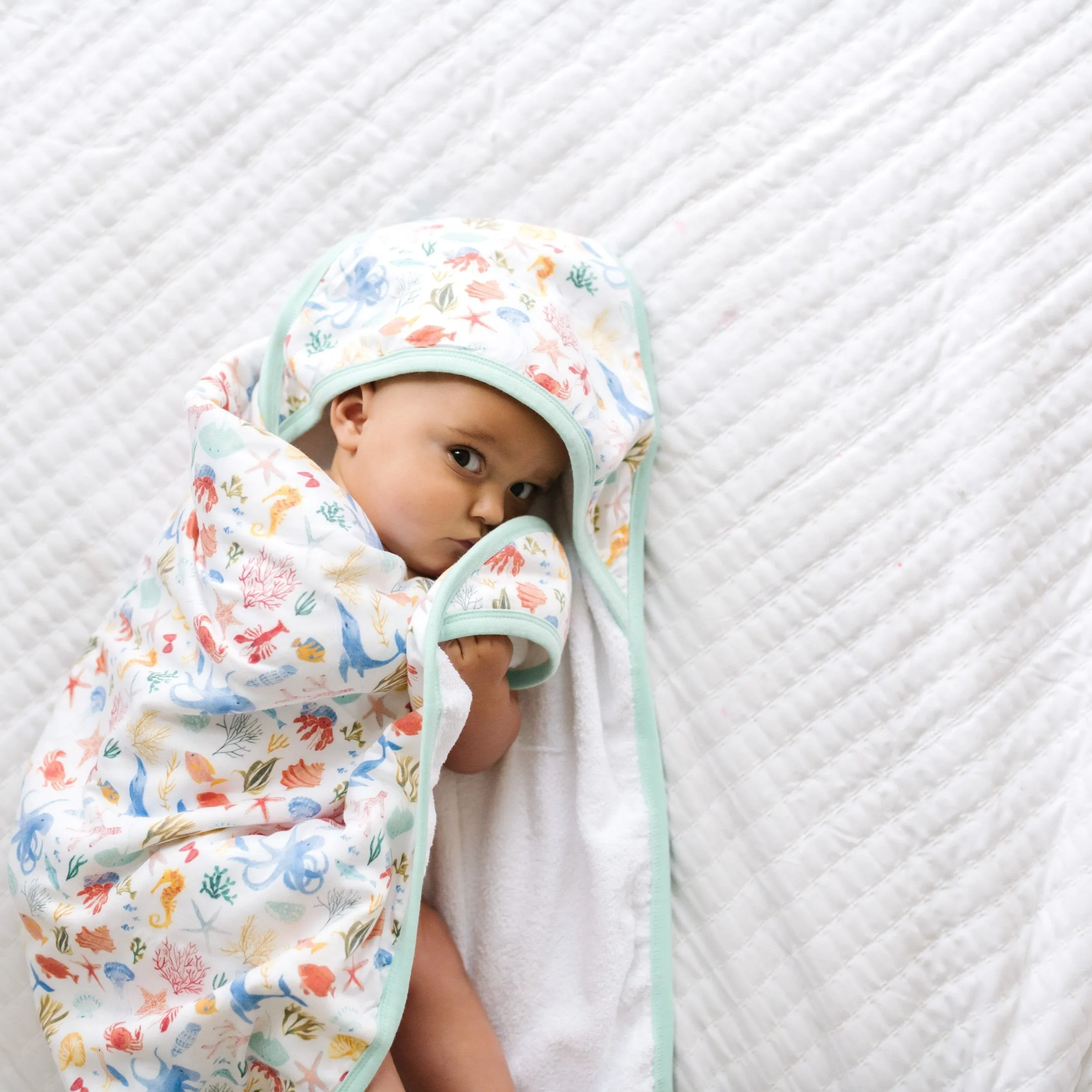 Copper Pearl Premium Knit Hooded Towel | Nautical