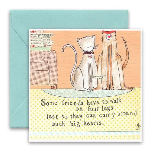 CURLY GIRL DESIGNS - FOUR LEGS GREETING CARD