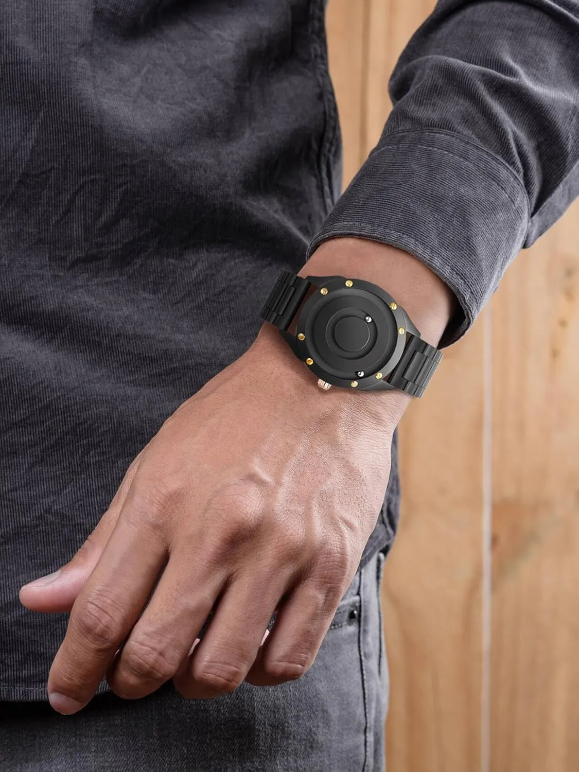 EUTOUR Mens Watches Men Designer Waterproof Analogue Quartz Watch Men Magnetic Watches Stainless Steel Wrist Watch Fashion Large Date Watches for Men