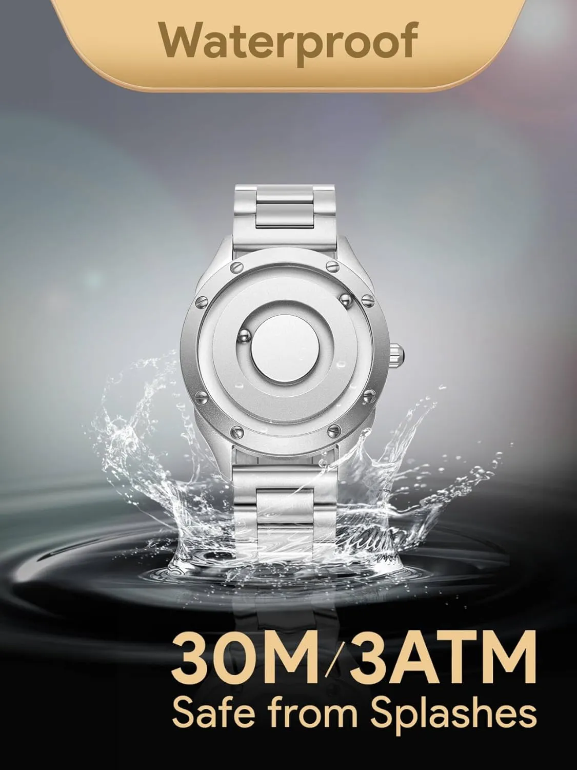 EUTOUR Mens Watches Men Designer Waterproof Analogue Quartz Watch Men Magnetic Watches Stainless Steel Wrist Watch Fashion Large Date Watches for Men