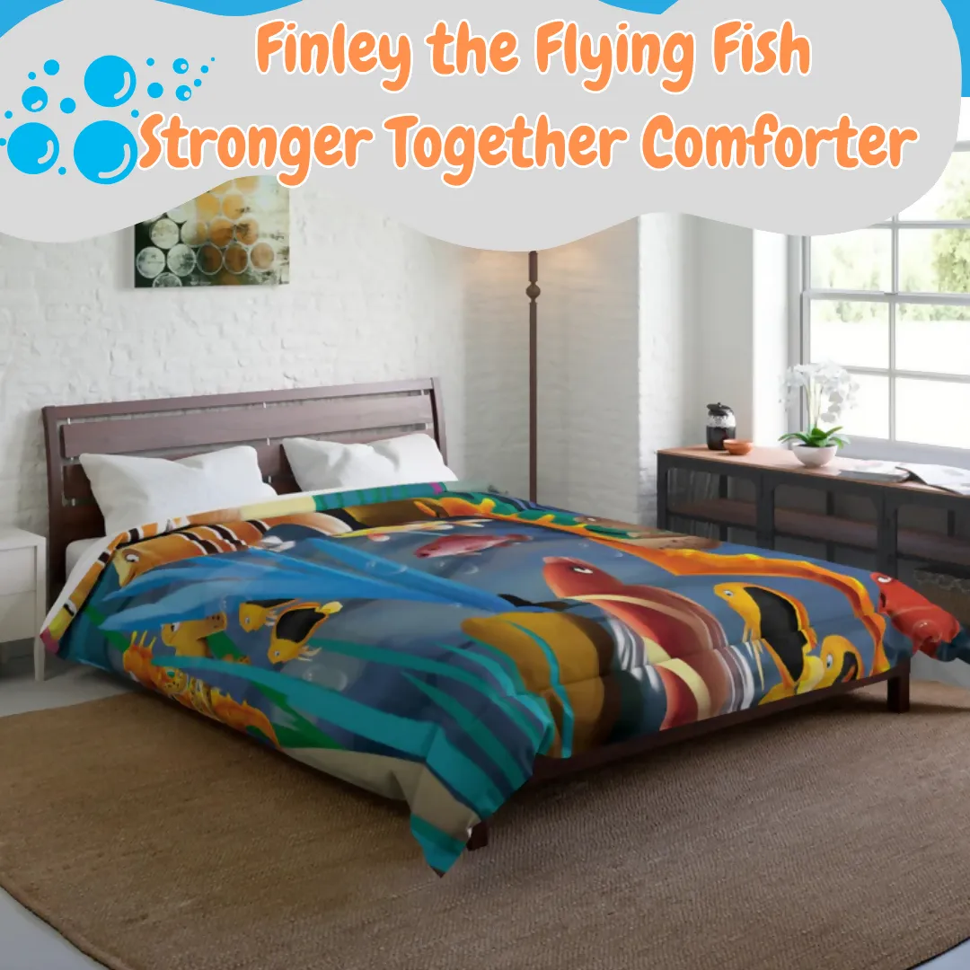 Finley the Flying Fish Stronger Together Comforter