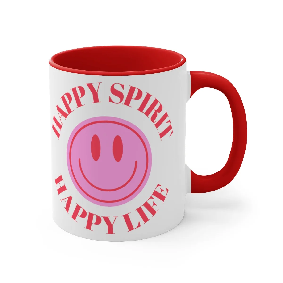 Happy Spirit Happy Life Aesthetic Mug, Smiley Face Mug, Trendy Coffee Mug, Tumblr Mug, Aesthetic Happy Life Gift, Aesthetic Happy Life Mug