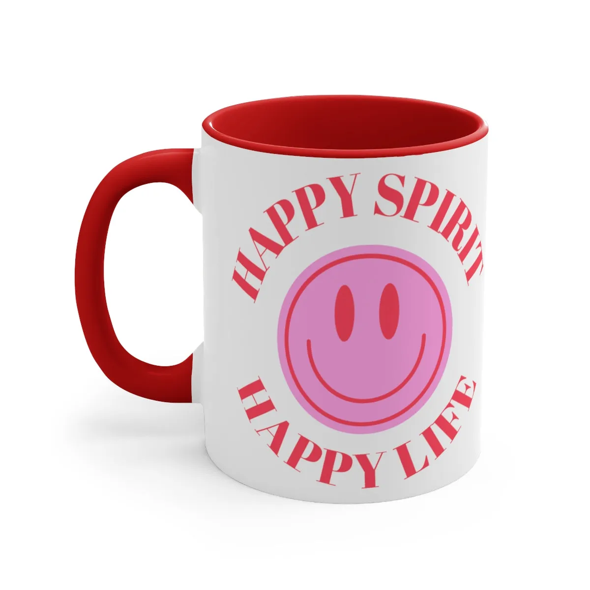 Happy Spirit Happy Life Aesthetic Mug, Smiley Face Mug, Trendy Coffee Mug, Tumblr Mug, Aesthetic Happy Life Gift, Aesthetic Happy Life Mug