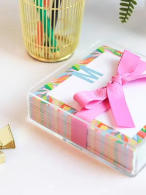 Initial Acrylic Notepad Block | Tropical