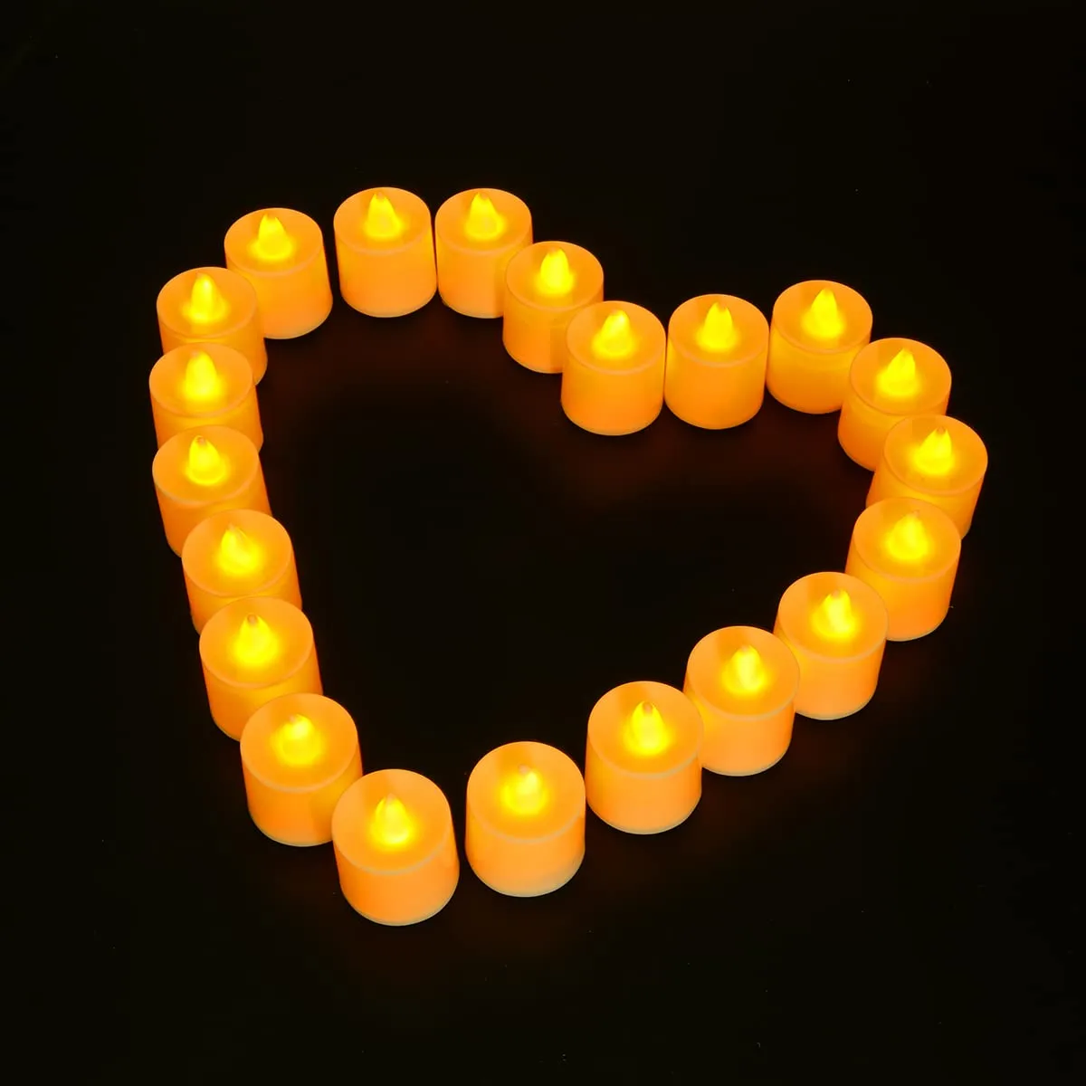 Kuber Industries LED Candles for Home Decoration|Battey Operated|Flameless Yellow Light|Safe & Easy to Maintain|Diwali Lights for Home Decoration, Other Festivities & Parties|B0-002,Pack of 24(White)