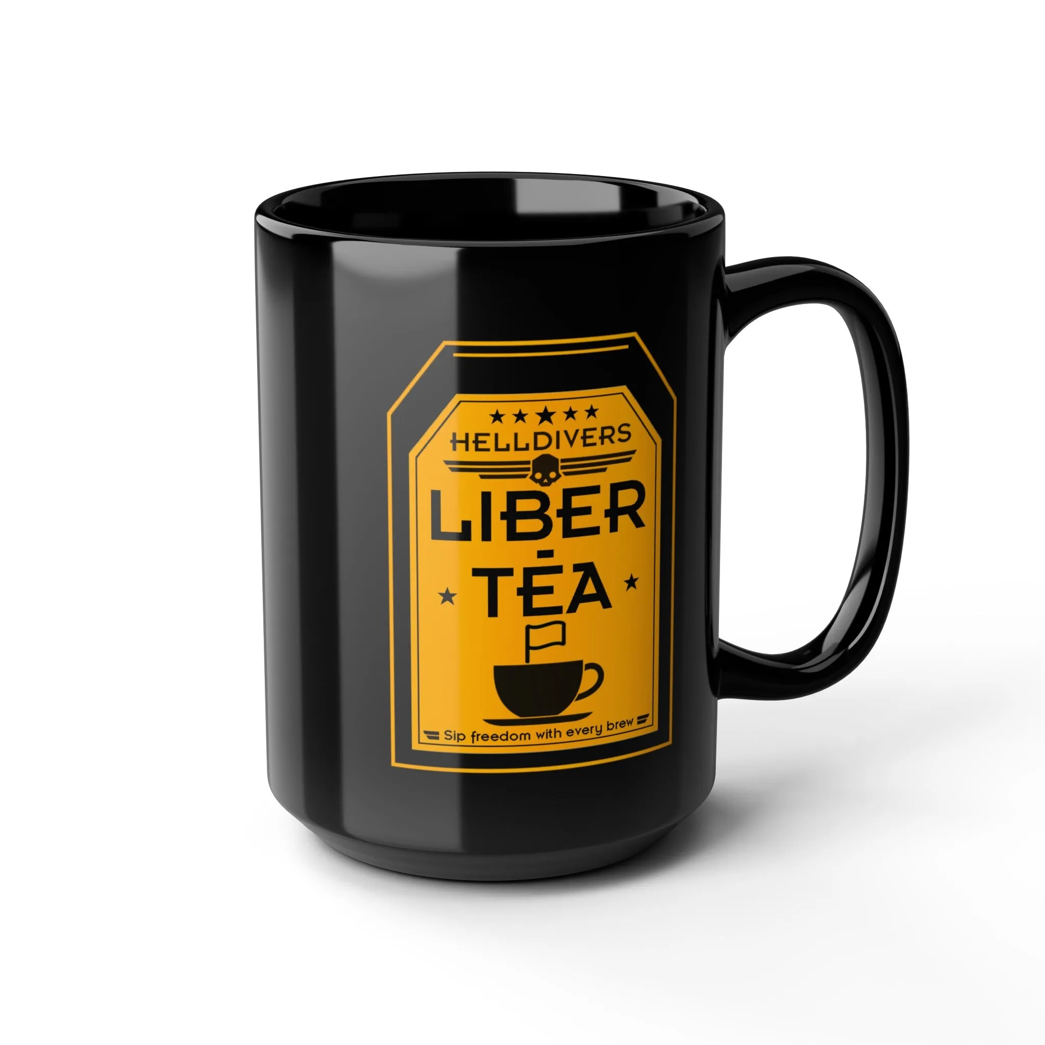 LIBER-TEA Helldivers 2 Black Mug (11oz, 15oz) Liberty Libertea Helldiver Gift For Him Gift For Her Birthday Christmas Valentine Mug
