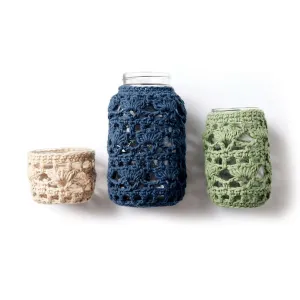 Lily Sugar'n Cream Crochet Mason Jar Cozies