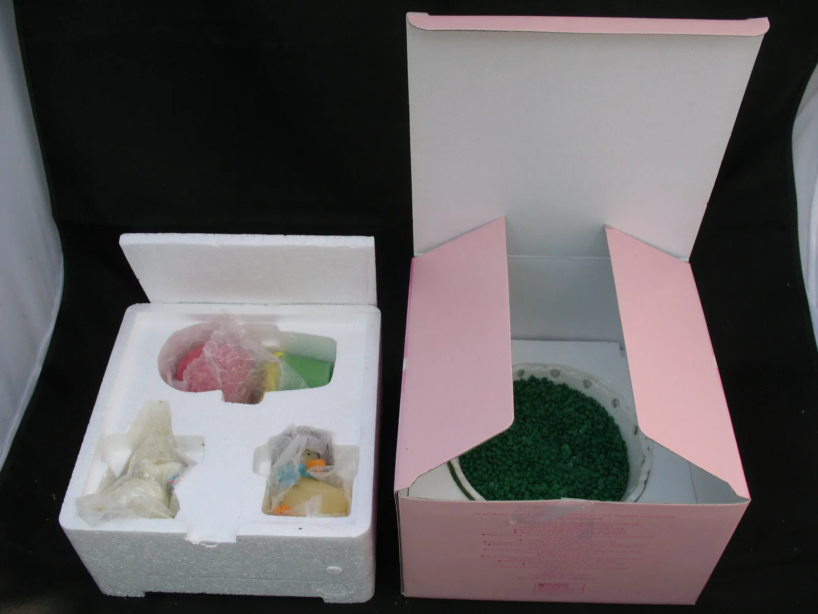 NEW AVON EASTER SPRING GARDEN CANDLE Ceramic Dish Holder SET CANDLES Bunny Rabbit Duck Pink Rose Flower