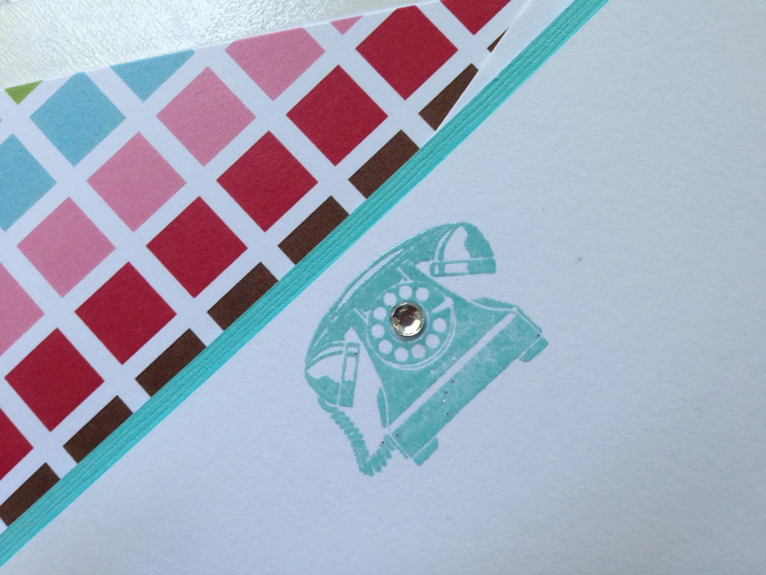 Note Cards, Personalized Note cards, Vintage Telephone, , Set of 8