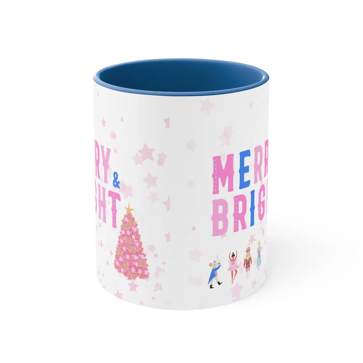 Pink Blue Nutcracker Aesthetic Mug, Pastel Christmas Mug, Trendy Coffee Mug, Tumblr Mug, Aesthetic Holiday Gift, Minimalist Nutcracker