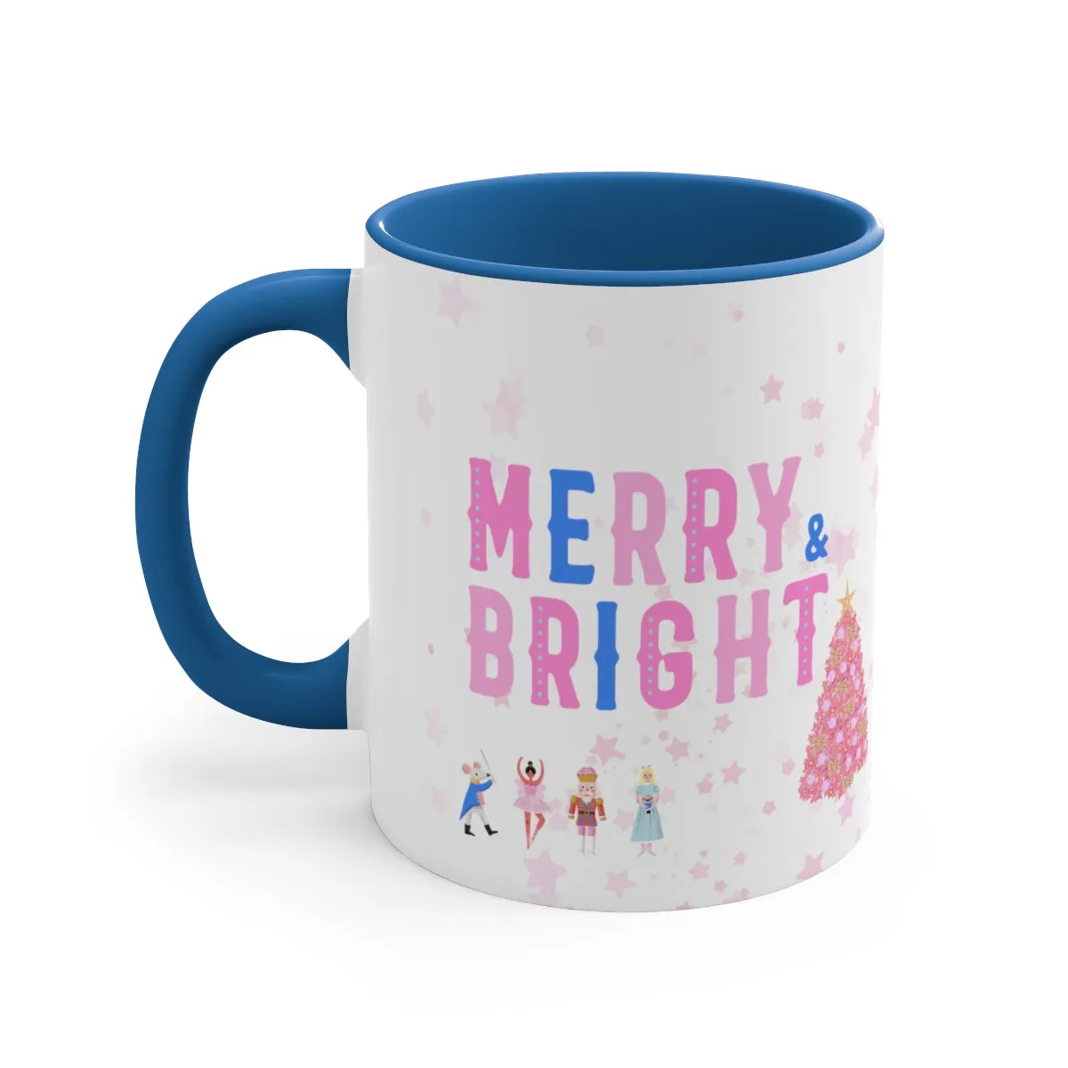 Pink Blue Nutcracker Aesthetic Mug, Pastel Christmas Mug, Trendy Coffee Mug, Tumblr Mug, Aesthetic Holiday Gift, Minimalist Nutcracker