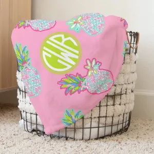 Preppy Summer Monogrammed Baby & Kids Blanket
