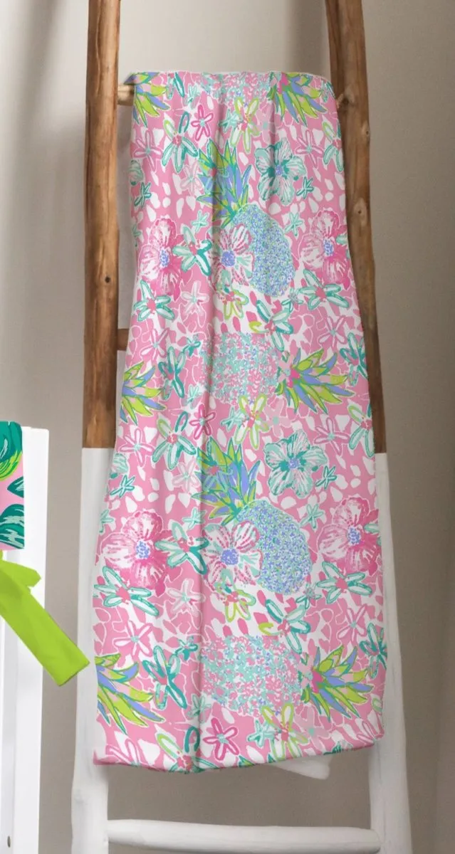 Preppy Summer Palm Crib Bedding Set
