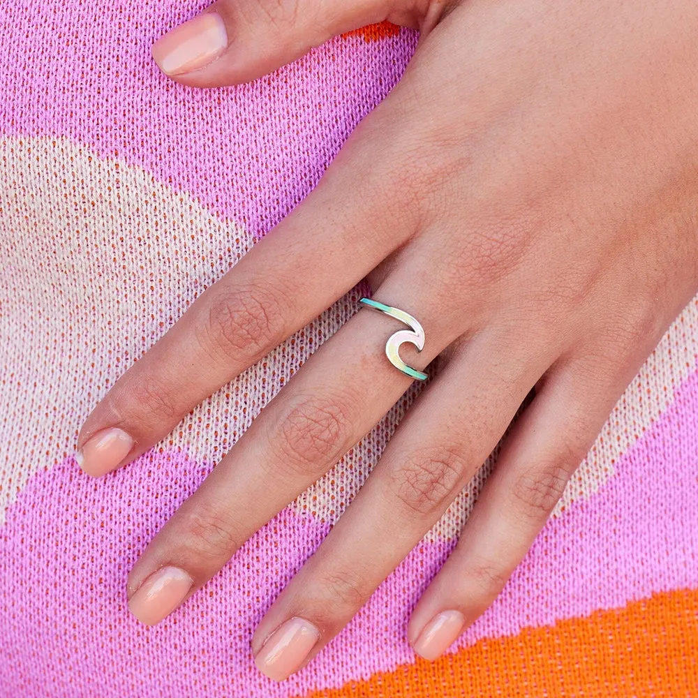 Pura Vida Bracelets Tie Dye Wave Ring - Silver