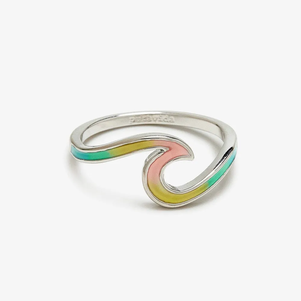 Pura Vida Bracelets Tie Dye Wave Ring - Silver