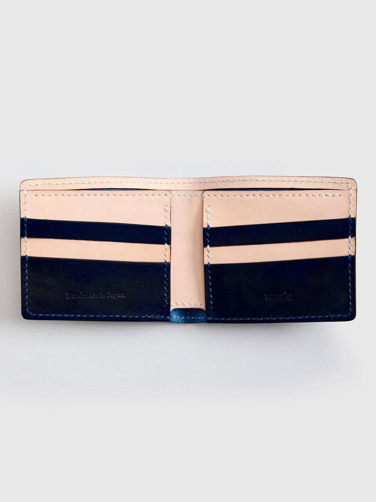 "15th Anniversary" Gradient Dyed Wallet in Indigo Cowhide