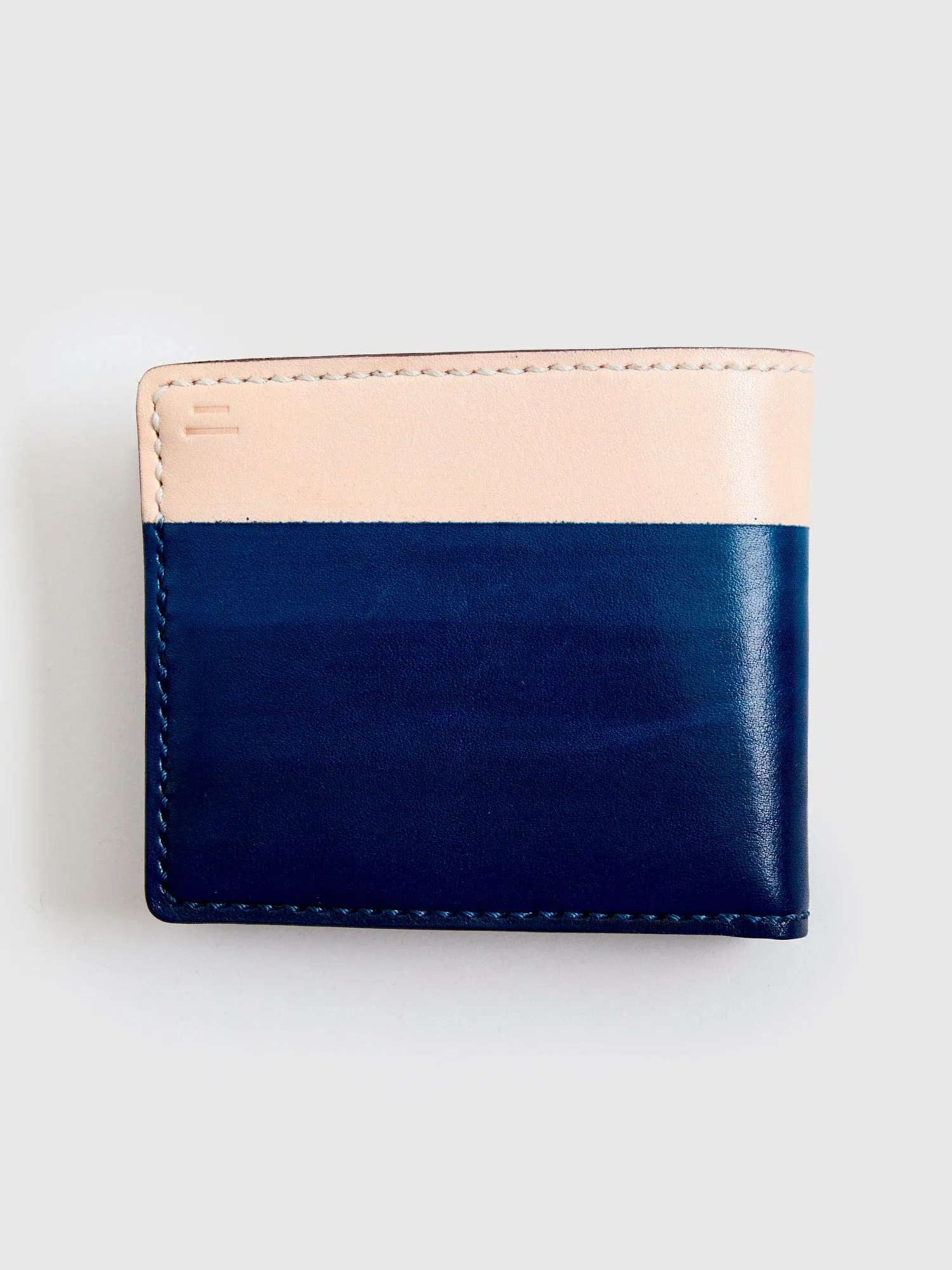 "15th Anniversary" Gradient Dyed Wallet in Indigo Cowhide