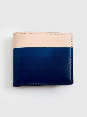 "15th Anniversary" Gradient Dyed Wallet in Indigo Cowhide
