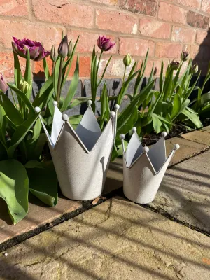 Rustic white crown - 2 sizes