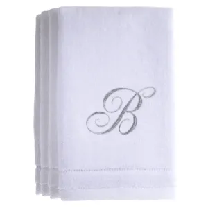 Set of 4 monogrammed towels - Initial B (Wholesale)