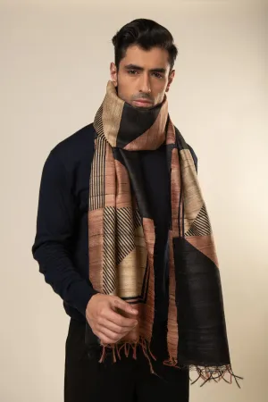 Talc Tussar Peace Silk Scarf