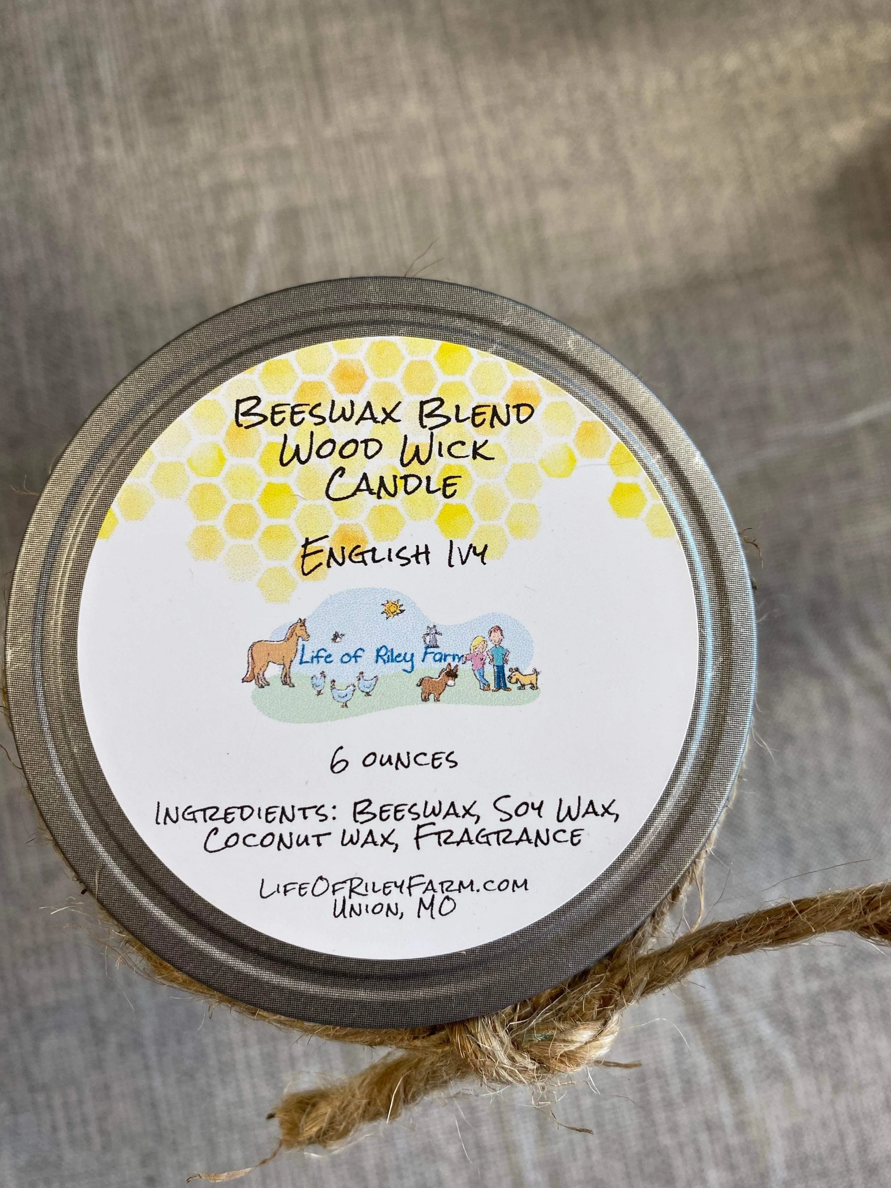Wood wick candles locally made