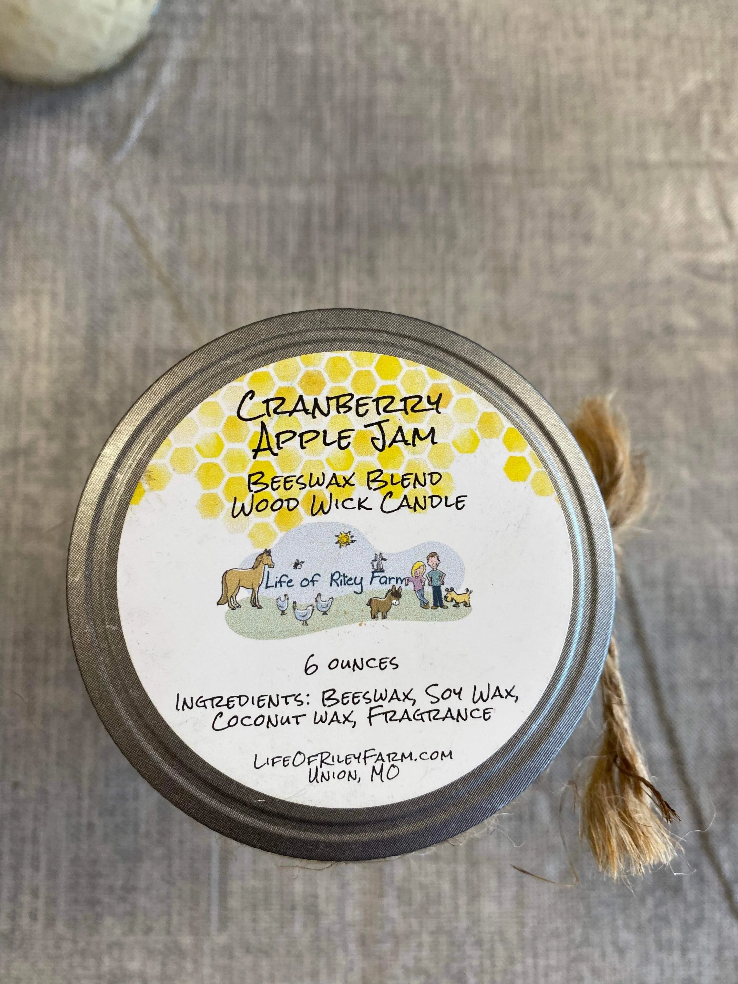 Wood wick candles locally made
