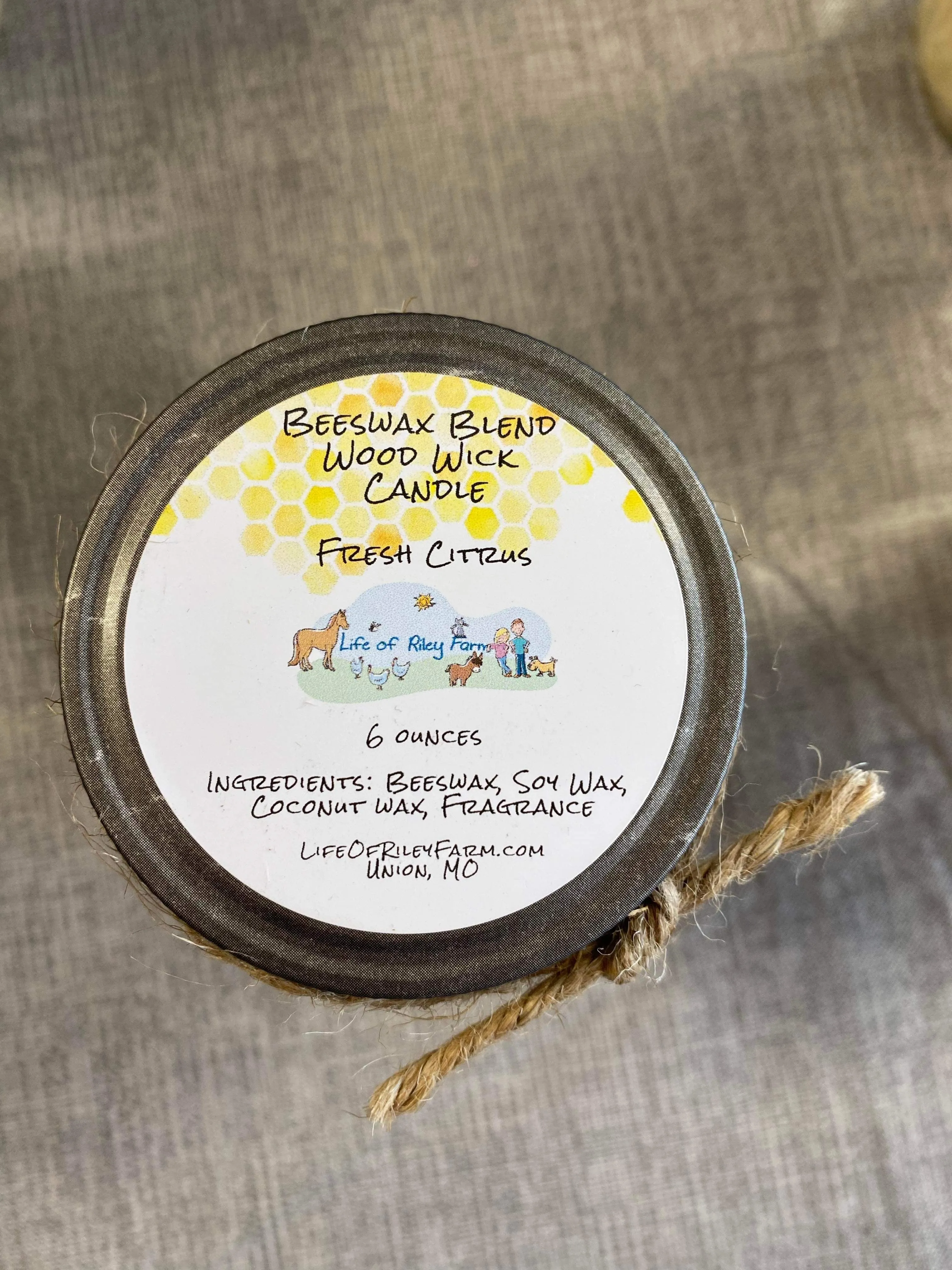 Wood wick candles locally made