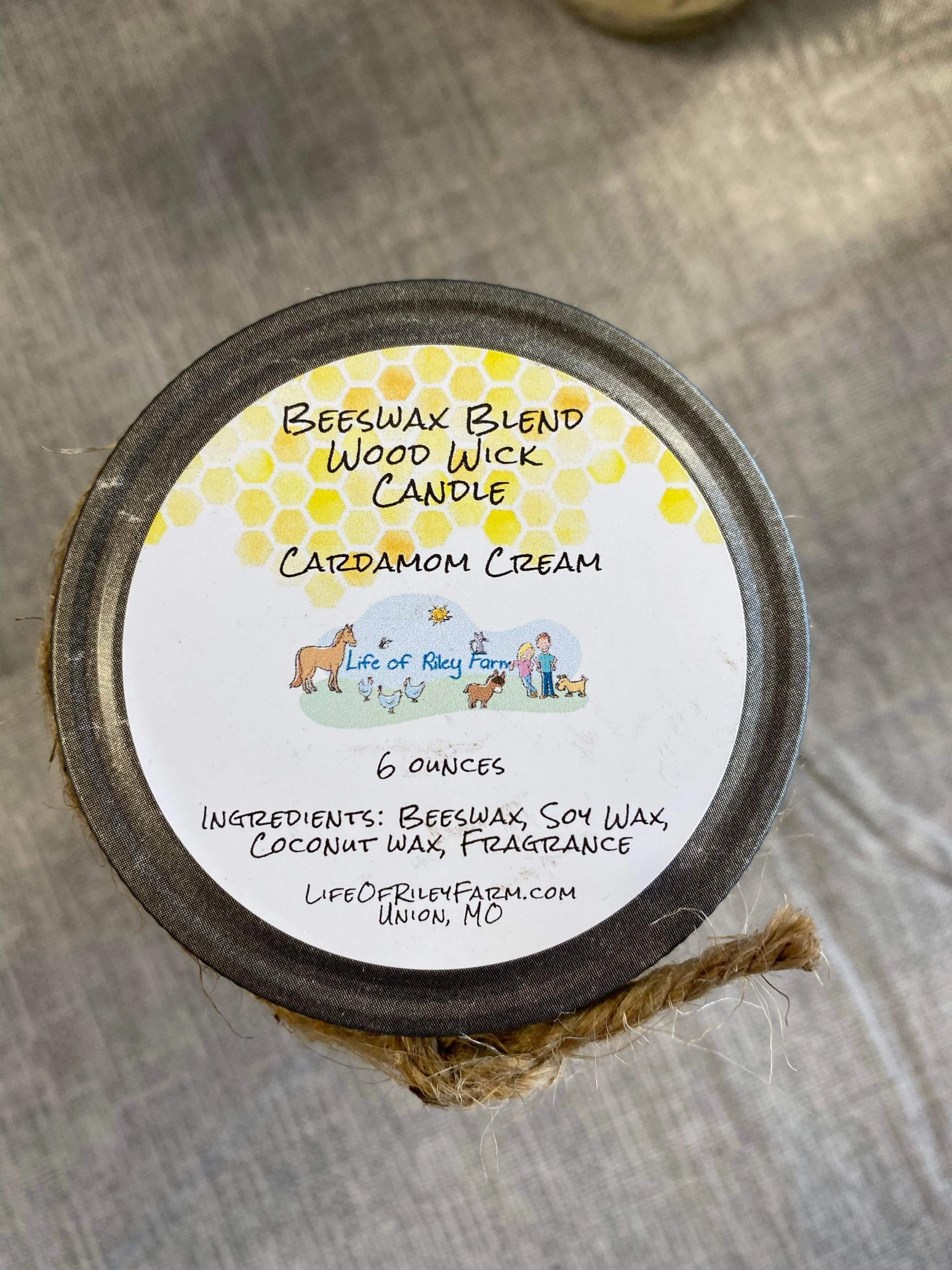 Wood wick candles locally made
