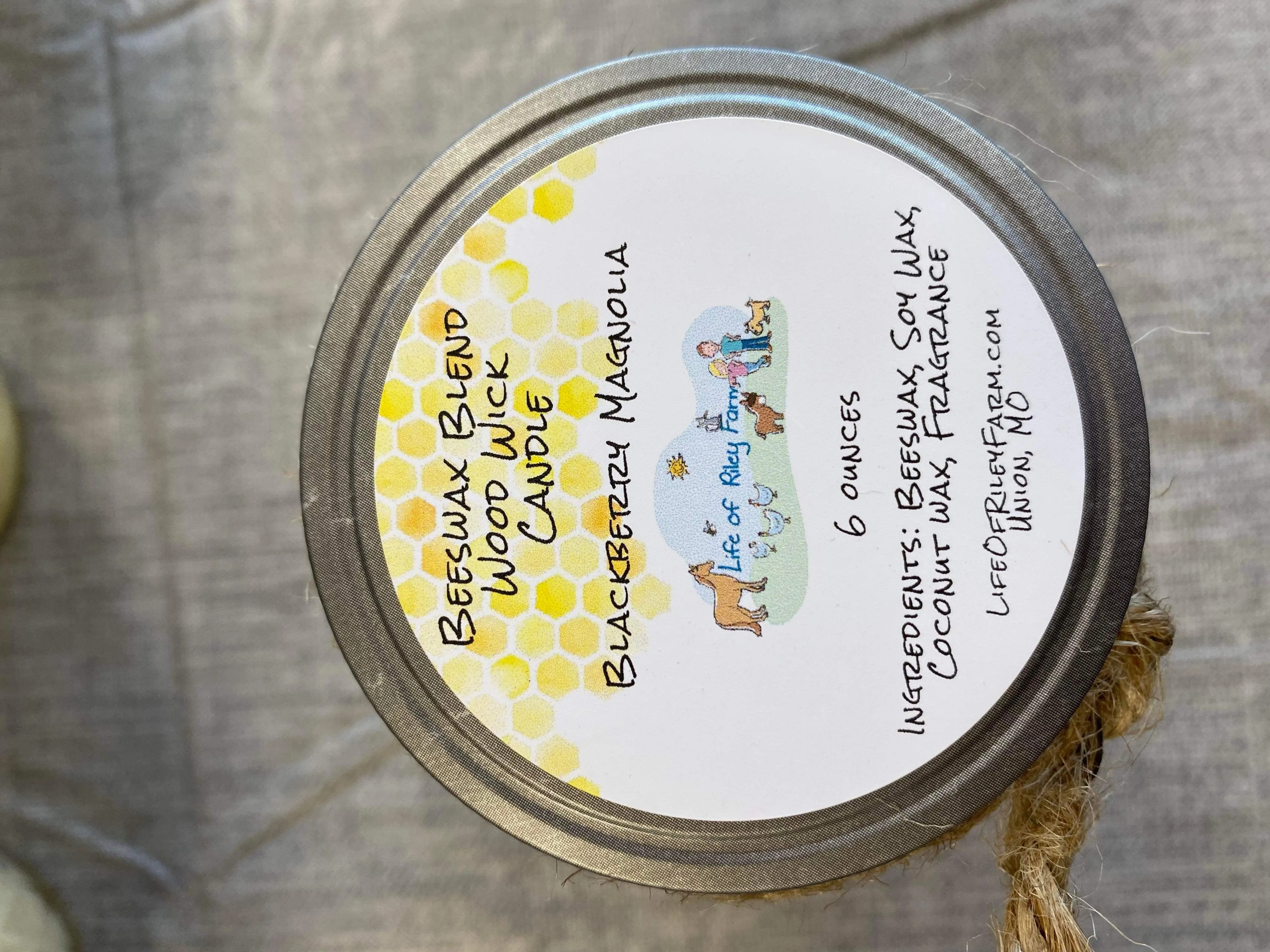 Wood wick candles locally made
