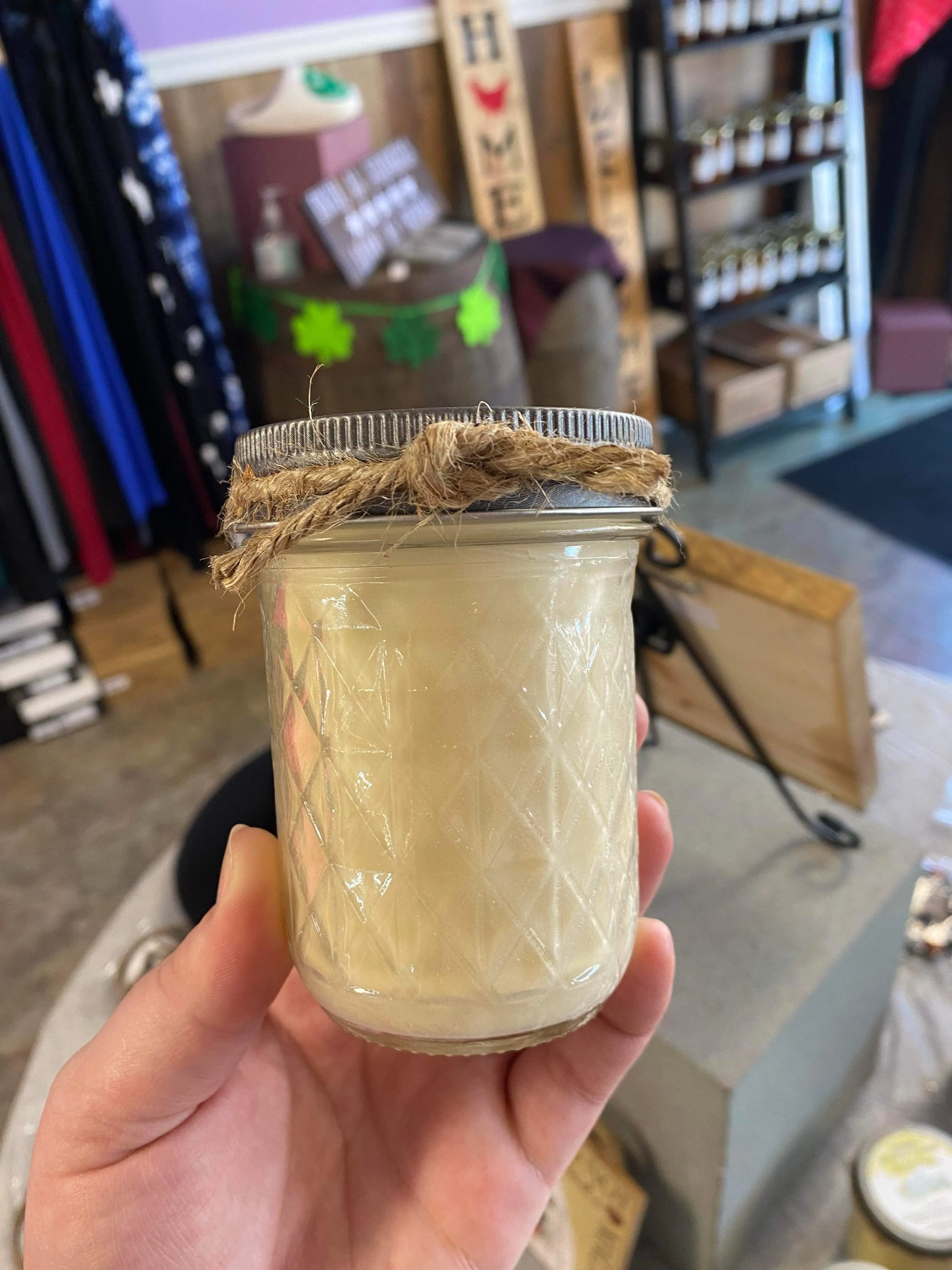 Wood wick candles locally made
